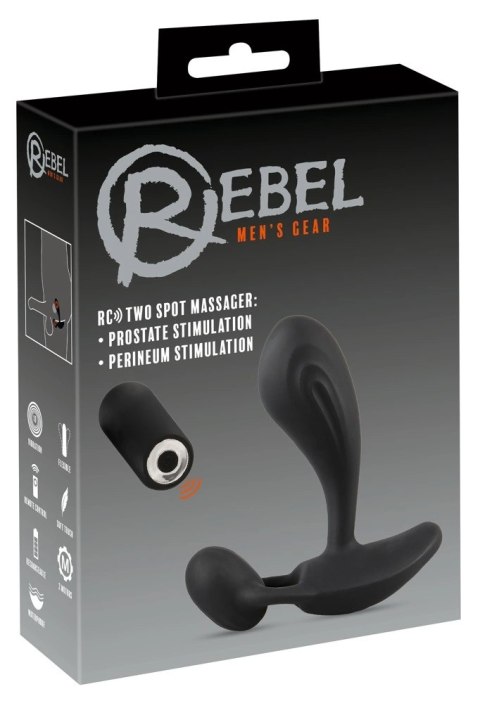 Rebel - Silikonowy Masażer Prostaty Z Pilotem RC Two Spot Massager Rebel