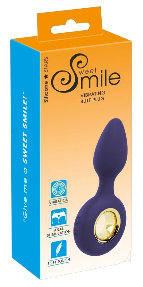 Sweet Smile - Korek Analny Z 12 Trybami Wibracji I Pierścieniem Sweet Smile Sweet Smile - Korek Analny Z 12 Trybami Wibracji I Pierścieniem Sweet Smile