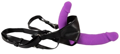 Sweet Smile - Uprząż Strap-On Z Podwójnym Fioletowym Dildo Sweet Smile Sweet Smile - Uprząż Strap-On Z Podwójnym Fioletowym Dildo Sweet Smile