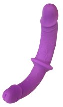 Sweet Smile - Uprząż Strap-On Z Podwójnym Fioletowym Dildo Sweet Smile