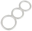 You2Toys - Metaliczny, silikonowy pierścień erekcyjny You2Toys