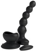 3some - Koraliki Analne Z Wibracją I Przyssawką Threesome