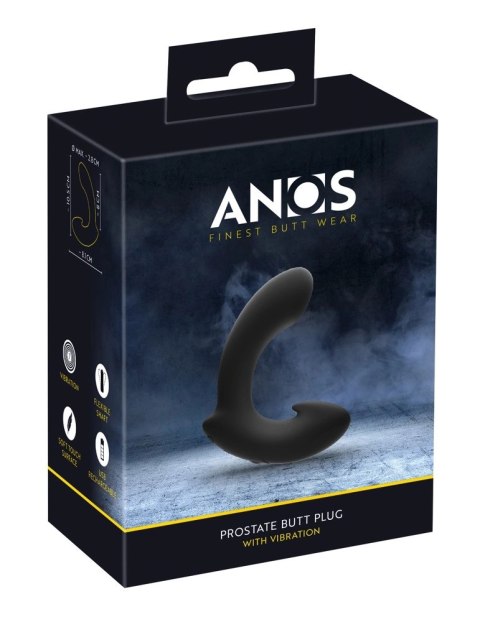 ANOS - Silikonowy Wibrator Prostaty 7 Trybów Wibracji Czarny ANOS ANOS - Silikonowy Wibrator Prostaty 7 Trybów Wibracji Czarny ANOS