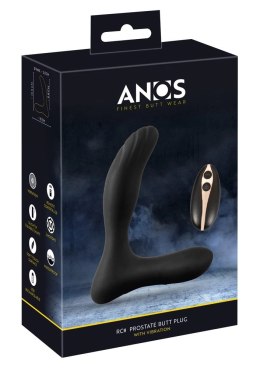 ANOS - Silikonowy Wibrator Prostaty 7 Trybów Wibracji Z Pilotem Czarny ANOS