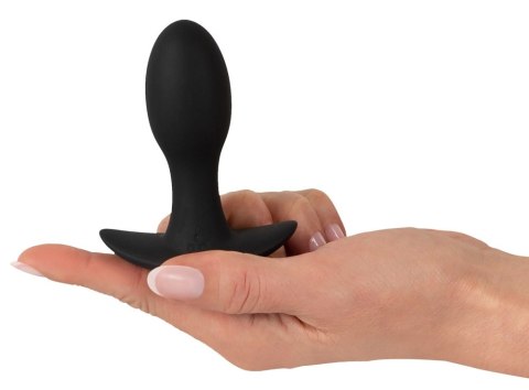 ANOS - Silikonowy Wibrujący Mini Plug Analny Czarny ANOS ANOS - Silikonowy Wibrujący Mini Plug Analny Czarny ANOS