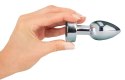 ANOS - Srebrny Korek Analny Z 7 Trybami Wibracji 9 CM ANOS