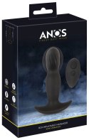 ANOS - Wibrujący Plug Analny 10 Trybów Wibracji 2 Funkcje Pompki Czarny ANOS