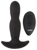 ANOS - Wibrujący Plug Analny 10 Trybów Wibracji 2 Funkcje Pompki Czarny ANOS