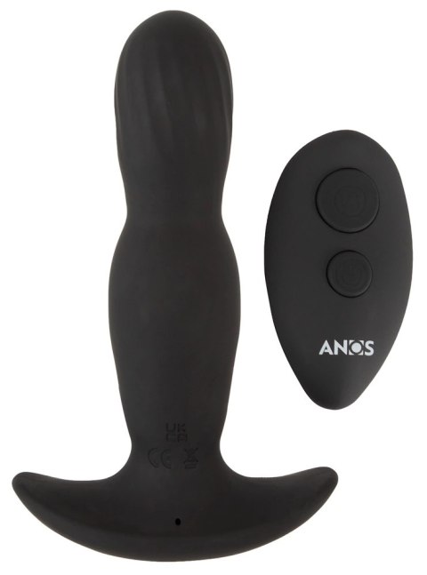ANOS - Wibrujący Plug Analny 10 Trybów Wibracji 2 Funkcje Pompki Czarny ANOS ANOS - Wibrujący Plug Analny 10 Trybów Wibracji 2 Funkcje Pompki Czarny ANOS