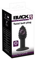 Black Velvets - Korek Analny Twist Butt Z Rowkami I Wibracjami 10 Cm Black Velvets