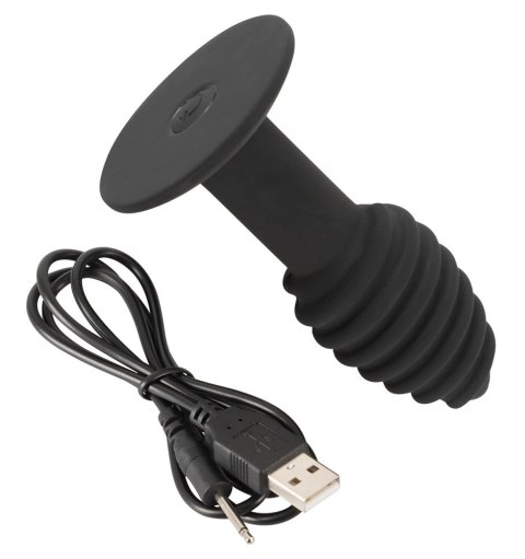 Black Velvets - Korek Analny Twist Butt Z Rowkami I Wibracjami 10 Cm Black Velvets Black Velvets - Korek Analny Twist Butt Z Rowkami I Wibracjami 10 Cm Black Velvets