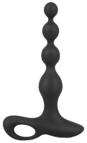 Black Velvets - Silikonowe Koraliki Analne Z 10 Trybami Wibracji Czarne Black Velvets