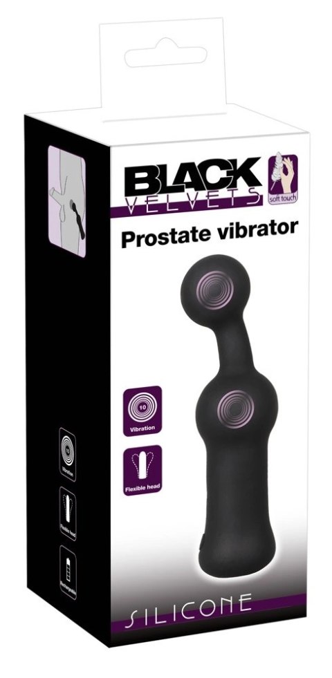 Black Velvets - Wibrator Prostaty Silikonowy Z Końcówką Kulki Czarny Black Velvets Black Velvets - Wibrator Prostaty Silikonowy Z Końcówką Kulki Czarny Black Velvets