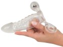 Crystal - Przedłużka Na Penisa Z Wibracjami I Pierścieniem Na Jądra Przezroczysta Crystal