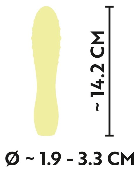 Cuties - Poręczny Mini Wibrator Z Wypustkami Żółty Cuties Cuties - Poręczny Mini Wibrator Z Wypustkami Żółty Cuties