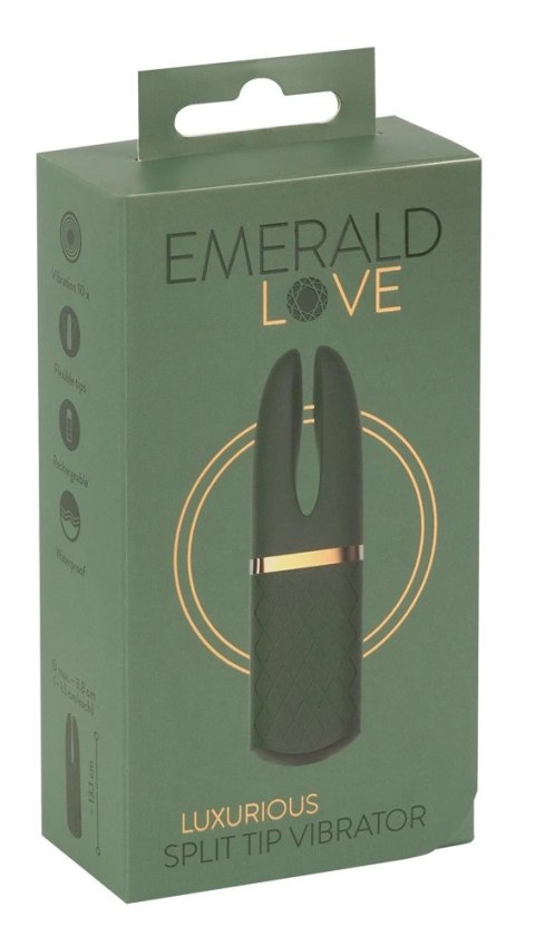 Emerald Love - Luksusowy Wibrator 2 Końcówki Emerald Love Emerald Love - Luksusowy Wibrator 2 Końcówki Emerald Love