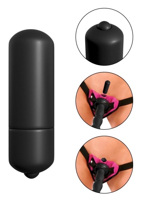 Fetish Fantasy Series - Wibrujący Zestaw Strap-On Dildo 18,4 cm Czarne Fetish Fantasy Series Fetish Fantasy Series - Wibrujący Zestaw Strap-On Dildo 18,4 cm Czarne Fetish Fantasy Series