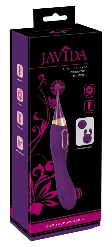 Javida - Dwustronny Masturbator Z Wibrcjami I Pulsacjami 23 Cm JAVIDA Javida - Dwustronny Masturbator Z Wibrcjami I Pulsacjami 23 Cm JAVIDA