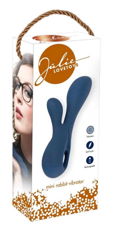 Julie Lovetoys - Elastyczny Wibrator Ze Stymulacją Łechtaczki Niebieski JÜLIE