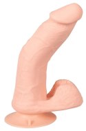Nature Skin - Realistyczny Wibrator Z Żyłami I Żołędziem 20,8 cm + Pilot Nature Skin