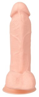 Nature Skin - Realistyczny Wibrator Z Żyłami I Żołędziem 20,8 cm + Pilot Nature Skin