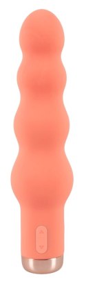 Peachy - Mini Wibrator Z Koralikami I 10 Trybami Wibracji Pomarańczowy Peachy