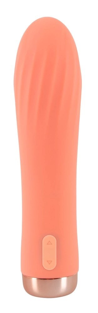 Peachy - Mini Wibrator Z Rowkami I 10 Trybami Wibracji Pomarańczowy Peachy Peachy - Mini Wibrator Z Rowkami I 10 Trybami Wibracji Pomarańczowy Peachy