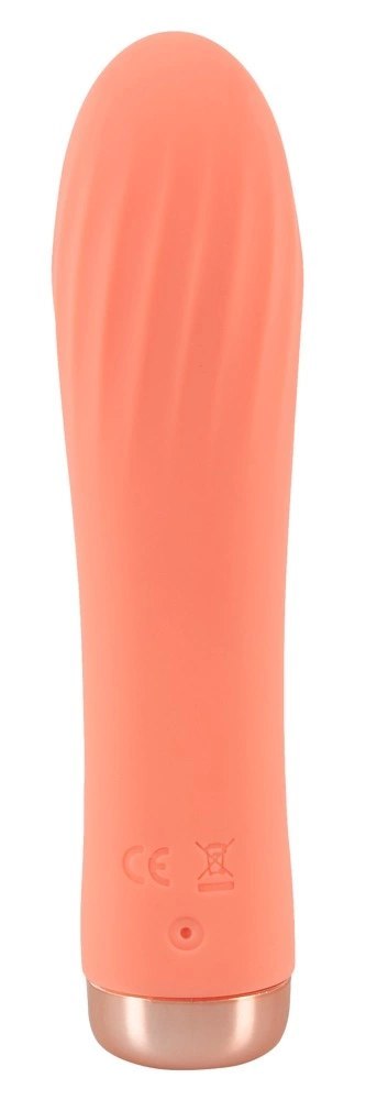 Peachy - Mini Wibrator Z Rowkami I 10 Trybami Wibracji Pomarańczowy Peachy Peachy - Mini Wibrator Z Rowkami I 10 Trybami Wibracji Pomarańczowy Peachy