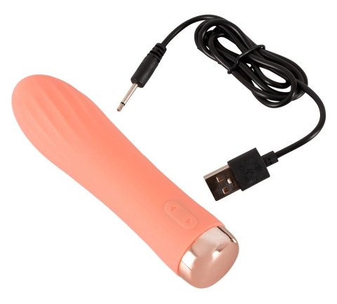 Peachy - Mini Wibrator Z Rowkami I 10 Trybami Wibracji Pomarańczowy Peachy Peachy - Mini Wibrator Z Rowkami I 10 Trybami Wibracji Pomarańczowy Peachy