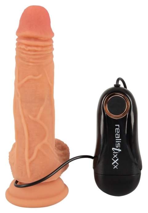 Realistixxx - Naturalny Wibrator Z Żyłami Żołędziem I Pilotem 18.6cm Realistixxx Realistixxx - Naturalny Wibrator Z Żyłami Żołędziem I Pilotem 18.6cm Realistixxx