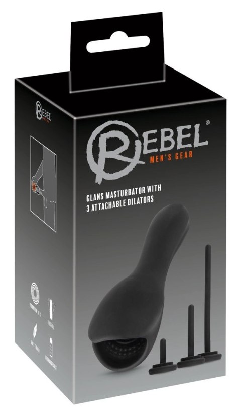 Rebel - Masturbator Na Żołądź Z 3 Dołączonymi Dilatorami Czarny Rebel Rebel - Masturbator Na Żołądź Z 3 Dołączonymi Dilatorami Czarny Rebel