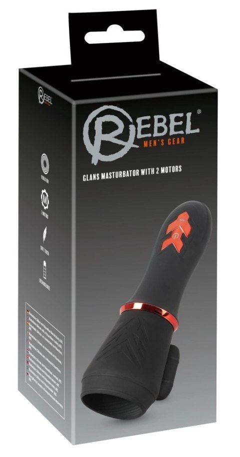 Rebel - Masturbator Z 2 Silnikami I 10 Trybami Wibracji 17 Cm Rebel