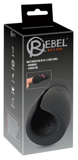 Rebel - Masturbator Z Funckją Podgrzewania Czarny Rebel