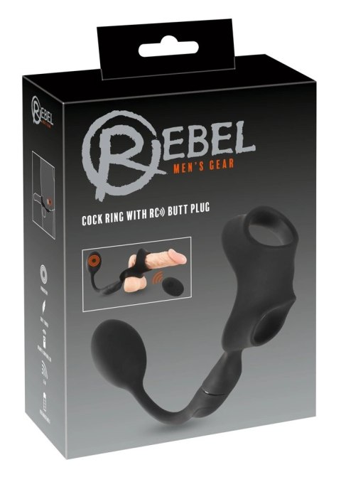 Rebel - Pierścień Na Jądra I Penisa Z Wtyczką Wibro-Analną Czarny Rebel Rebel - Pierścień Na Jądra I Penisa Z Wtyczką Wibro-Analną Czarny Rebel