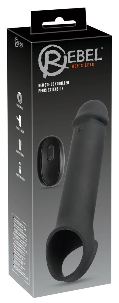 Rebel - Przedłużka Na Penisa Czarna +8 cm RC Penis Extension Rebel Rebel - Przedłużka Na Penisa Czarna +8 cm RC Penis Extension Rebel