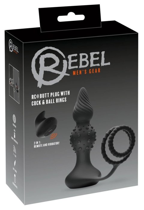 Rebel - Wibrujący Korek Analny Z Pierścieniem Erekcyjnym Rebel Rebel - Wibrujący Korek Analny Z Pierścieniem Erekcyjnym Rebel