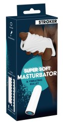 Stroker - Masturbator Na Penisa I Jądra Z Wibrobulletem Biały Stroker