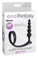Anal Fantasy - Kulkowy Korek Analny Z Pierścieniem Na Penisa 12 Cm Analfantasy collection