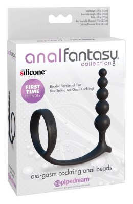 Anal Fantasy - Kulkowy Korek Analny Z Pierścieniem Na Penisa 12 Cm Analfantasy collection