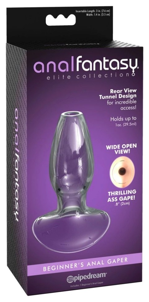 Anal Fantasy - Wydrążony Korek Analny Z Zatyczką 9.6 Cm Anal Fantasy Elite
