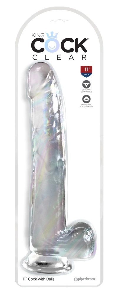 King Cock Clear - Realistyczne Dildo Z Jądrami I Przyssawką Przezroczyste 28 CM King Cock Clear King Cock Clear - Realistyczne Dildo Z Jądrami I Przyssawką Przezroczyste 28 CM King Cock Clear
