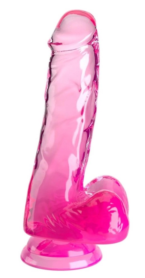 King Cock Clear - Realistyczne Dildo Z Jądrami I Przyssawką Przezroczyste-Różowe 15 CM King Cock Clear King Cock Clear - Realistyczne Dildo Z Jądrami I Przyssawką Przezroczyste-Różowe 15 CM King Cock Clear