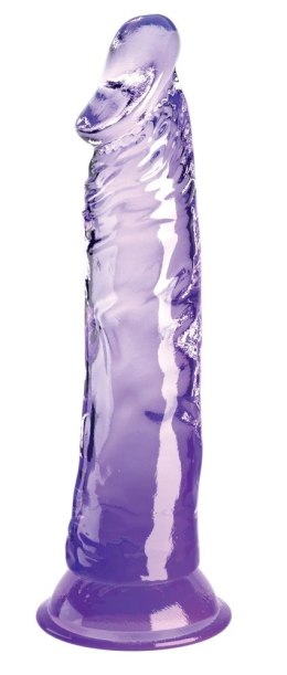 King Cock Clear - Realistyczne Dildo Z Przyssawką Przezroczyste-Fioletowe 20 CM King Cock Clear