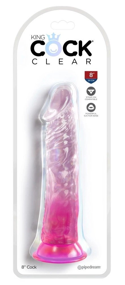 King Cock Clear - Realistyczne Dildo Z Przyssawką Przezroczyste-Różowe 20 CM King Cock Clear King Cock Clear - Realistyczne Dildo Z Przyssawką Przezroczyste-Różowe 20 CM King Cock Clear