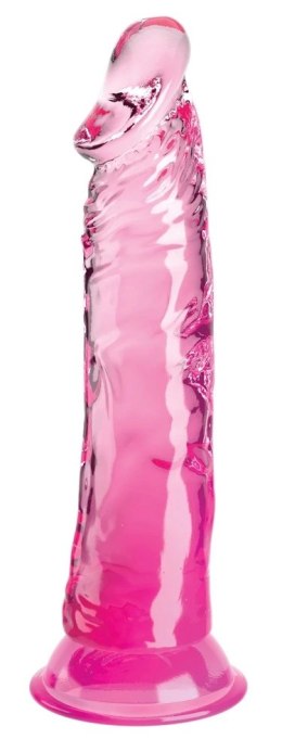 King Cock Clear - Realistyczne Dildo Z Przyssawką Przezroczyste-Różowe 20 CM King Cock Clear