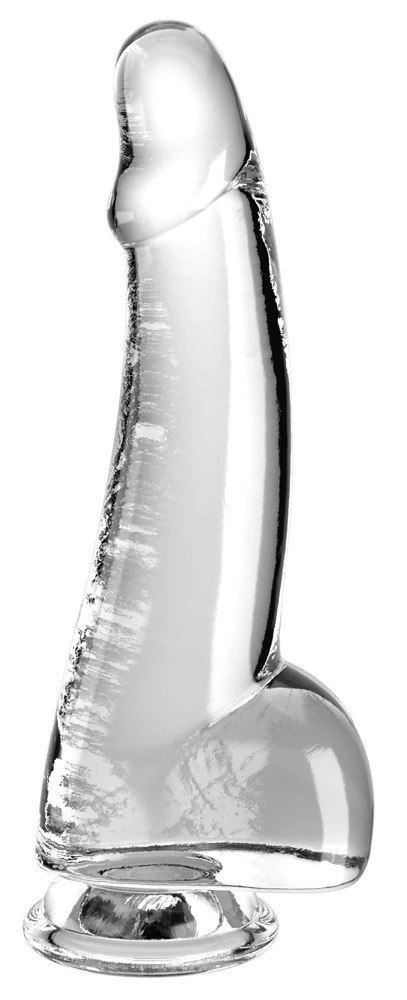 King Cock Clear - Realistyczne Zakrzywione Dildo Z Przyssawką Przezroczyste 19 CM King Cock Clear King Cock Clear - Realistyczne Zakrzywione Dildo Z Przyssawką Przezroczyste 19 CM King Cock Clear