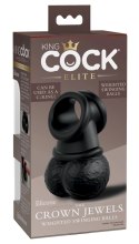 King Cock Elite - Pierścień Na Penisa Z Obciążonymi Wahającymi Się Jądrami Czarny King Cock Elite