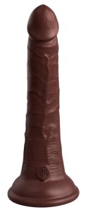 King Cock Elite - Realistyczne Silikonowe Dildo Z Przyssawką 18 CM Brązowy Kolor Skóry King Cock Elite