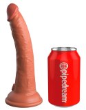 King Cock Elite - Realistyczne Silikonowe Dildo Z Przyssawką 18 CM Ciemny Kolor Skóry King Cock Elite