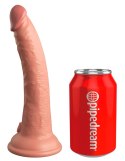 King Cock Elite - Realistyczne Silikonowe Dildo Z Przyssawką 18 CM Jasny Kolor Skóry King Cock Elite